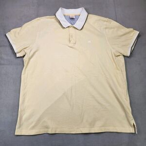 Brooks Brothers Polo Shirt Men's 2XL Yellow Short Sleeve Pique Casual Stretch